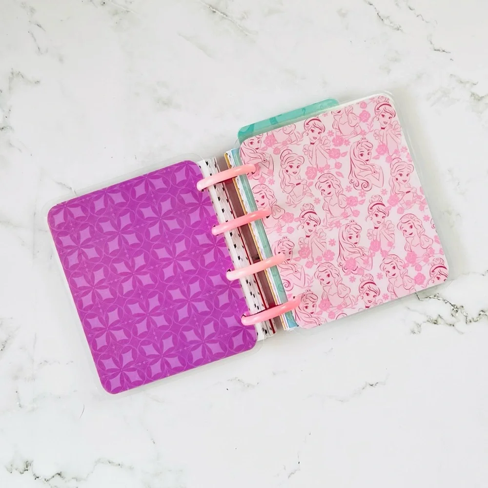 Disney princess Micro happy planner size undated months and weekly layouts
